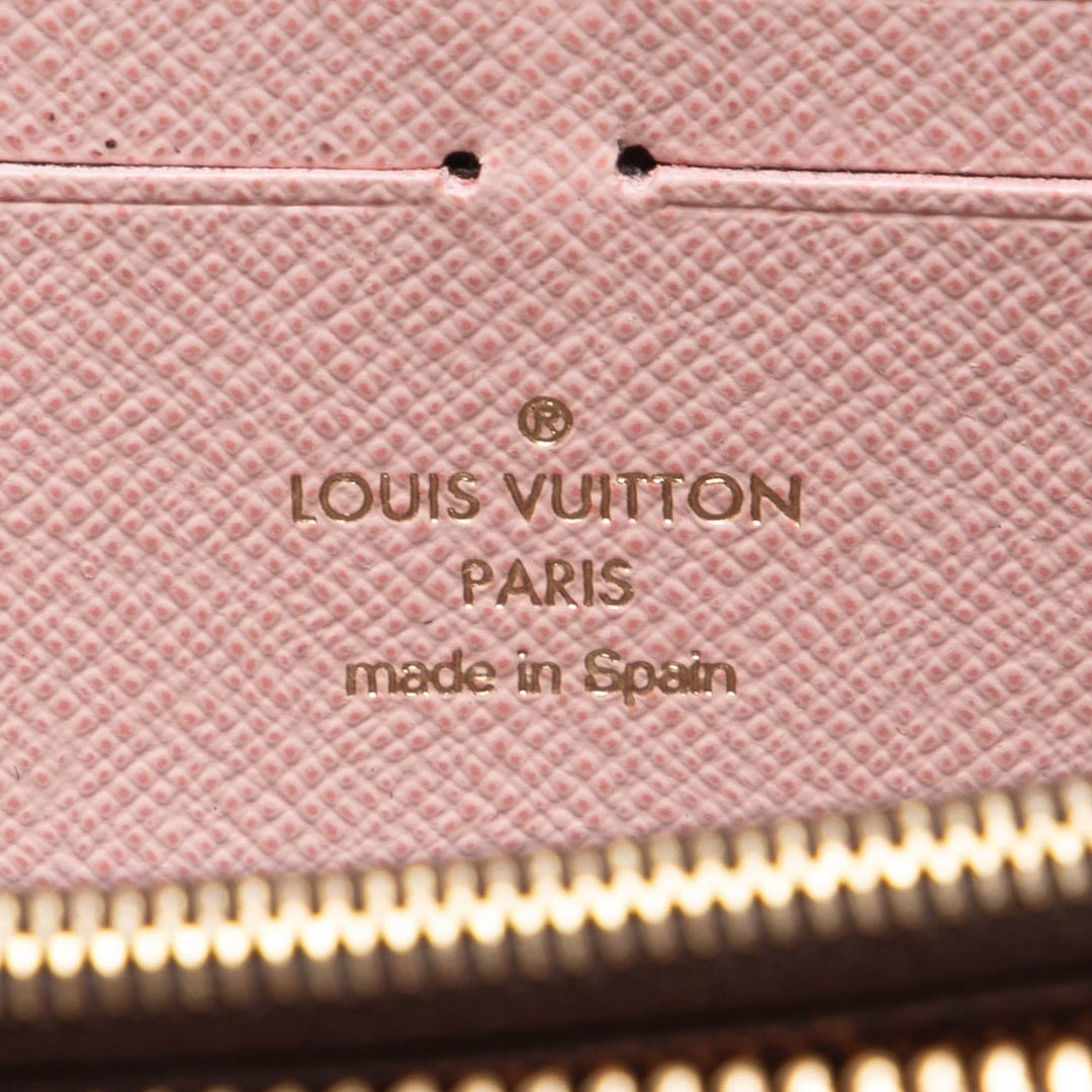Louis Vuitton Damier Ebene Clemence Zippy Wallet Marron – GABY PARIS Authentique