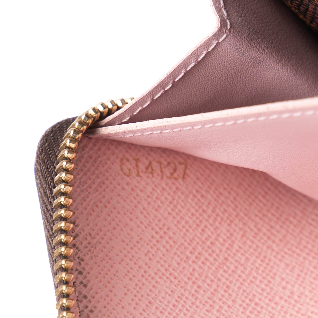 Louis Vuitton Damier Ebene Clemence Zippy Wallet Marron – GABY PARIS Authentique