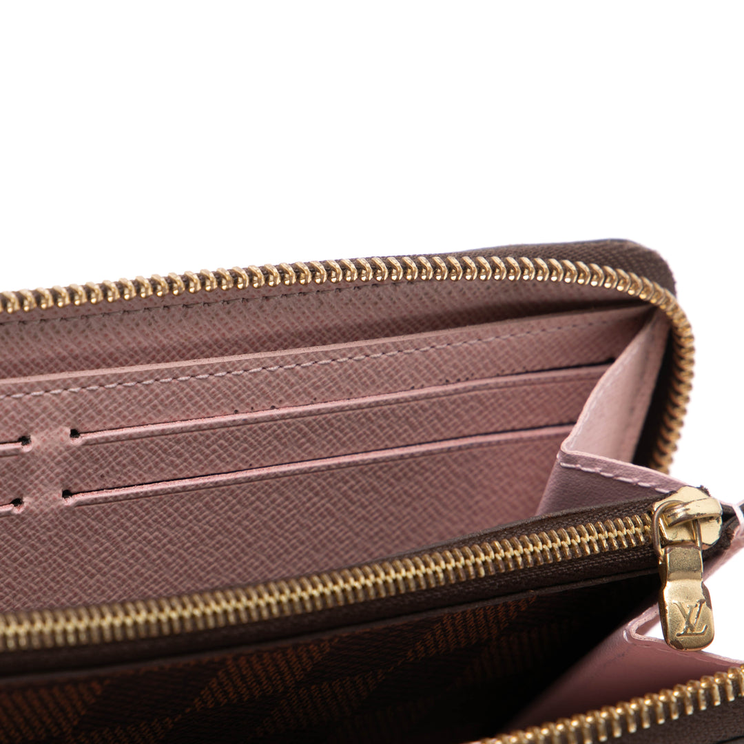 Louis Vuitton Damier Ebene Clemence Zippy Wallet Marron – GABY PARIS Authentique