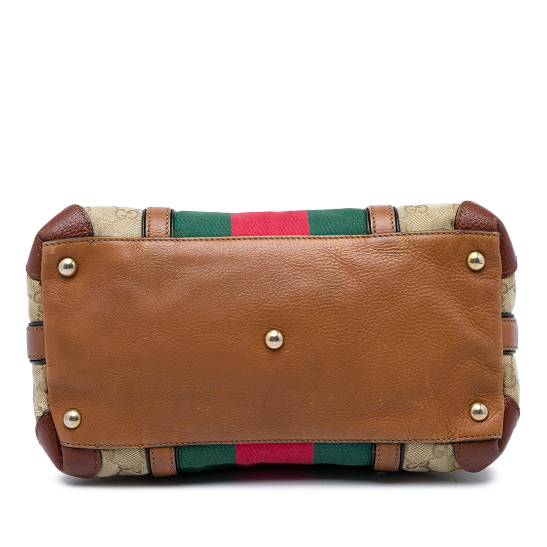 Gucci Sac à main GG Web Rania à Beige – vue 3 – GABY PARIS