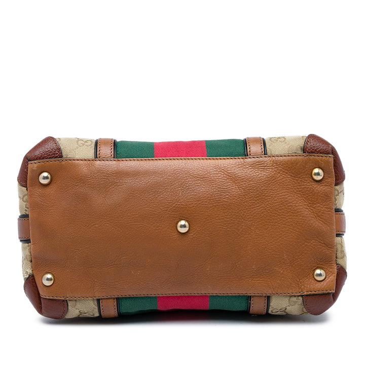 Gucci Sac à main GG Web Rania à Beige – vue 3 – GABY PARIS
