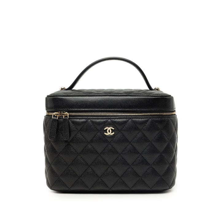 CC Matelassé Vanity Moyen Cuir caviar Noir
