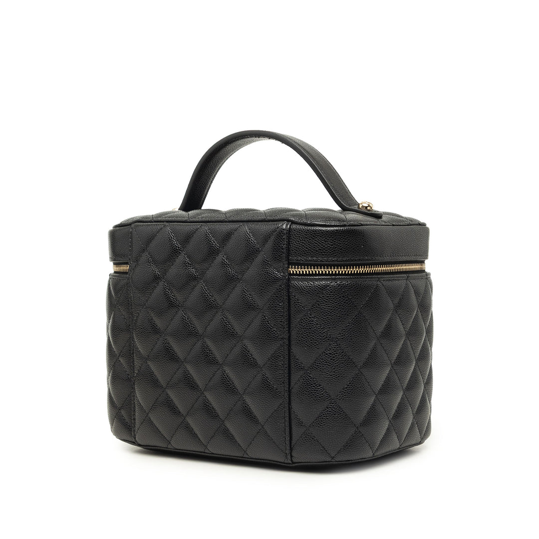 CC Matelassé Vanity Moyen Cuir caviar Noir