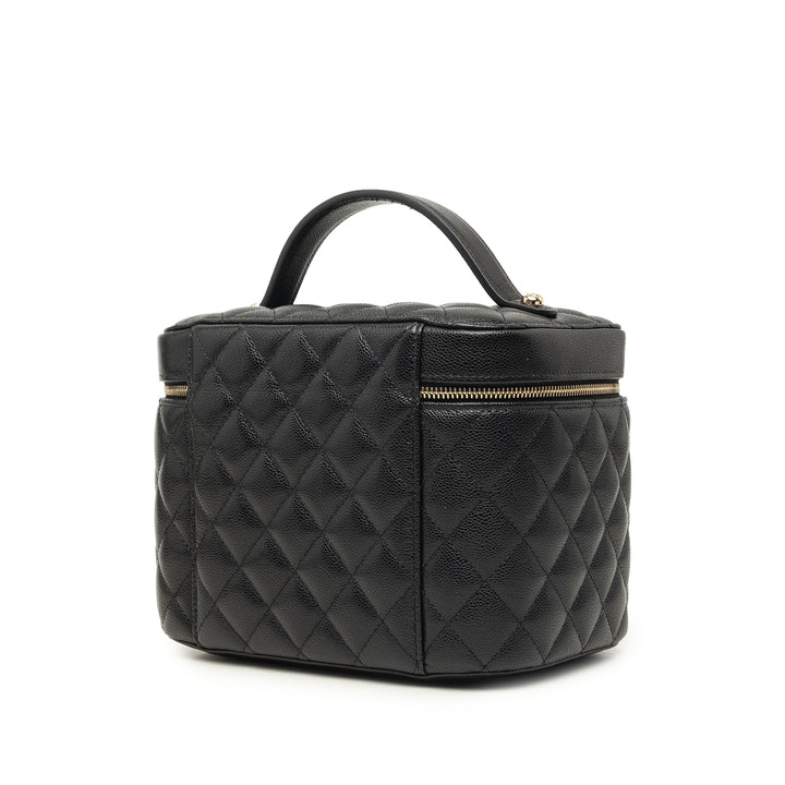 CC Matelassé Vanity Moyen Cuir caviar Noir