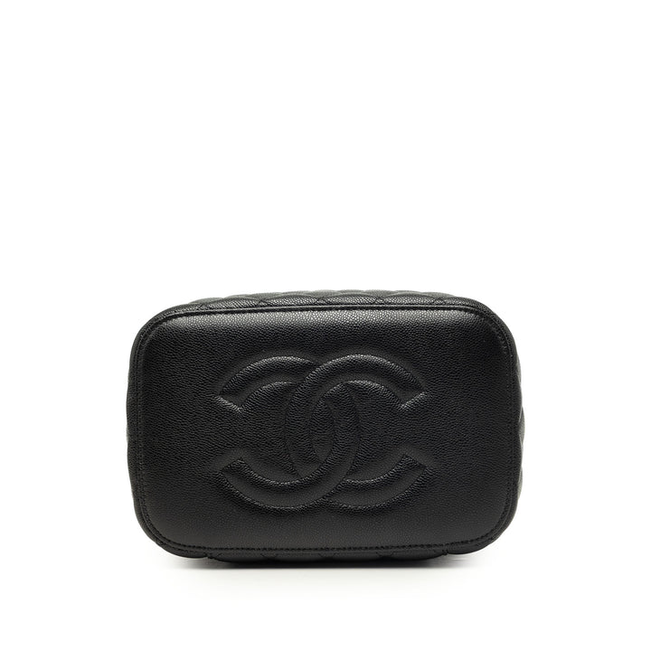 CC Matelassé Vanity Moyen Cuir caviar Noir