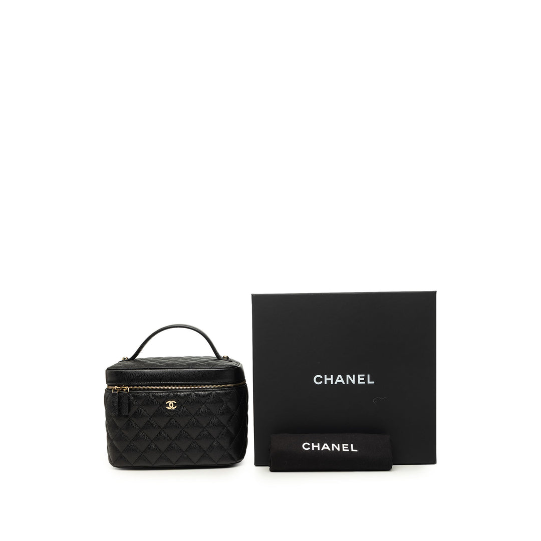CC Matelassé Vanity Moyen Cuir caviar Noir