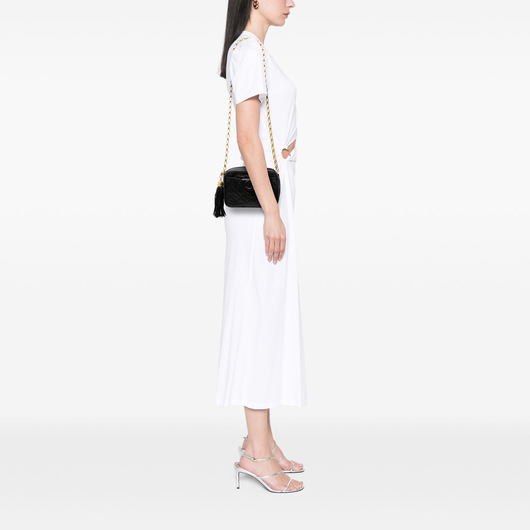 Chanel CC Matelassé Cuir d’agneau Pompon Sac caméra