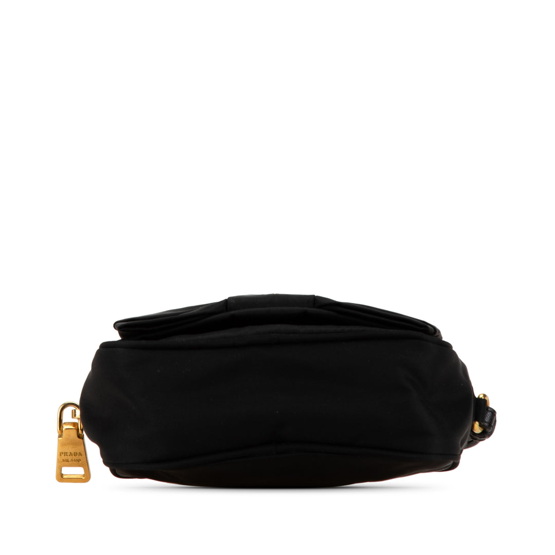 Tessuto Bow Wristlet Clutch Black - Gaby Paris