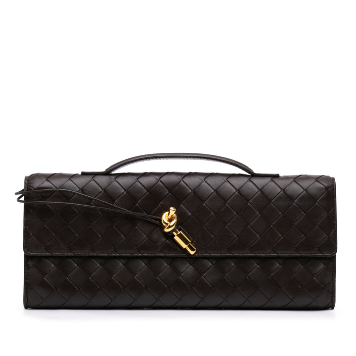 Intrecciato Andiamo Pochette Cuir d'agneau Marron