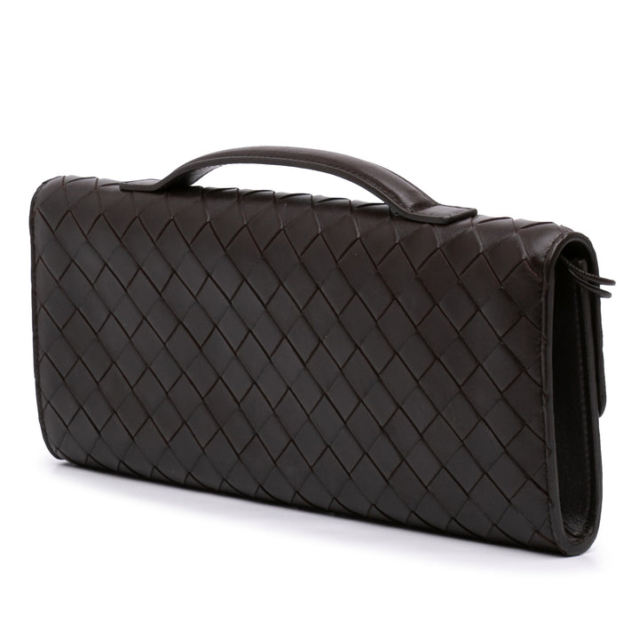 Intrecciato Andiamo Pochette Cuir d'agneau Marron