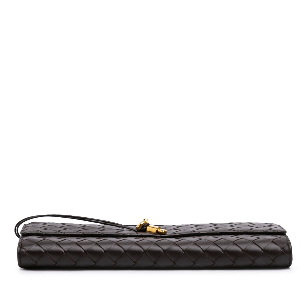 Intrecciato Andiamo Pochette Cuir d'agneau Marron
