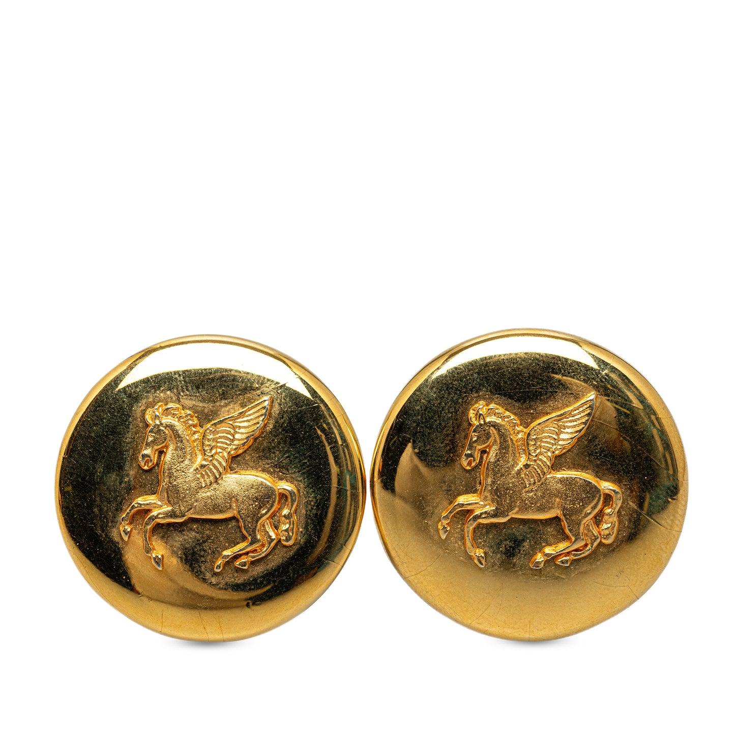 Pegasus Clip On Earrings Gold - Gaby Paris