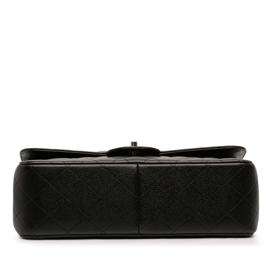 Chanel Classic Double rabat Jumbo Cuir caviar