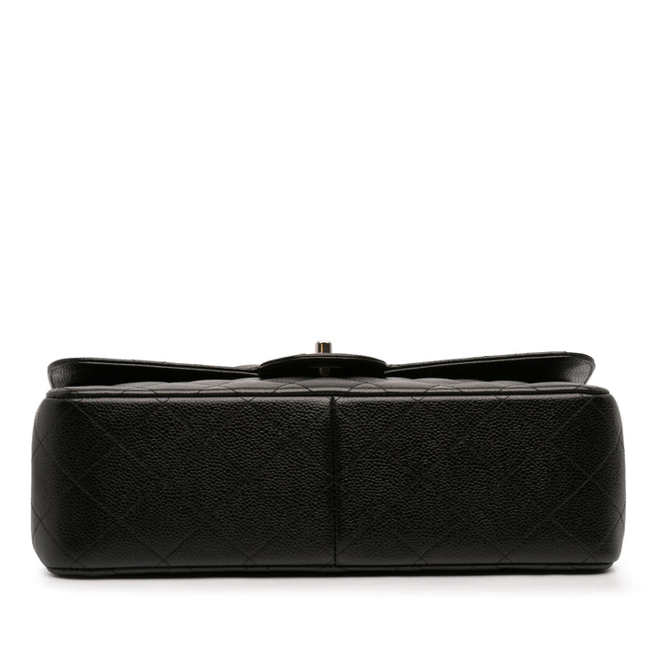 Chanel Classic Double rabat Jumbo Cuir caviar