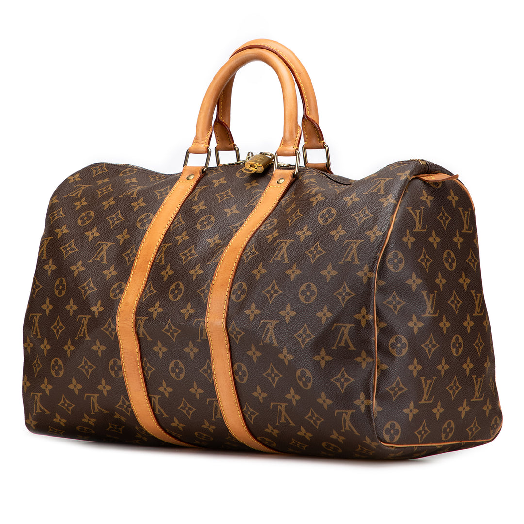 Louis Vuitton Monogram Keepall 45 Marron
