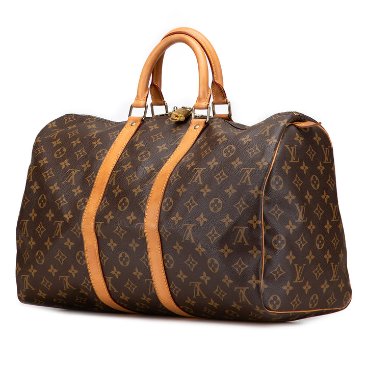 Louis Vuitton Monogram Keepall 45 Marron