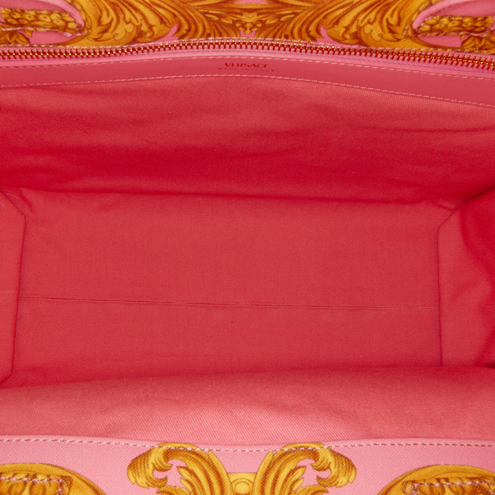 Large Canvas Medusa Baroque Print Tote Pink - Gaby Paris