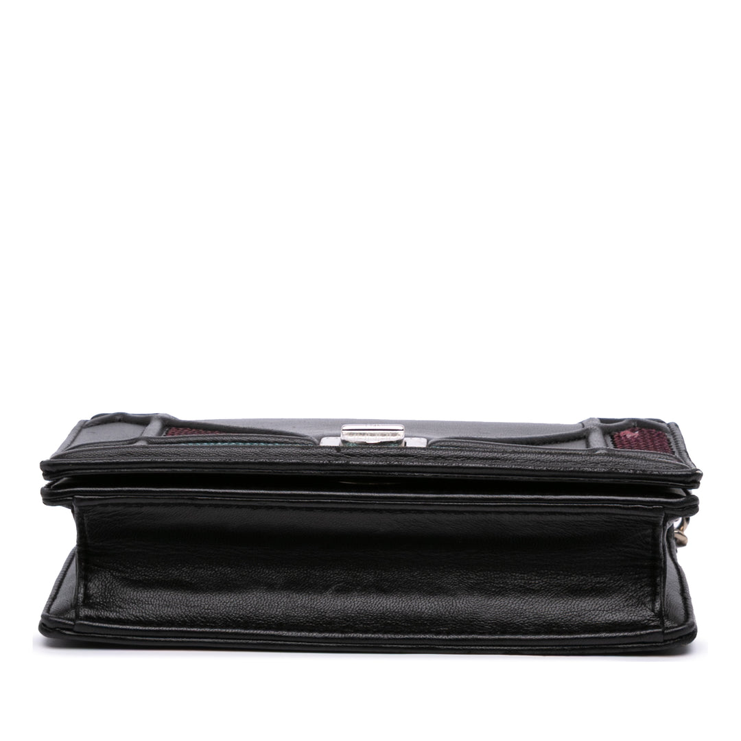 Dior Mini Cuir d’agneau Sequins Diorama Flap Noir – GABY PARIS Authentique