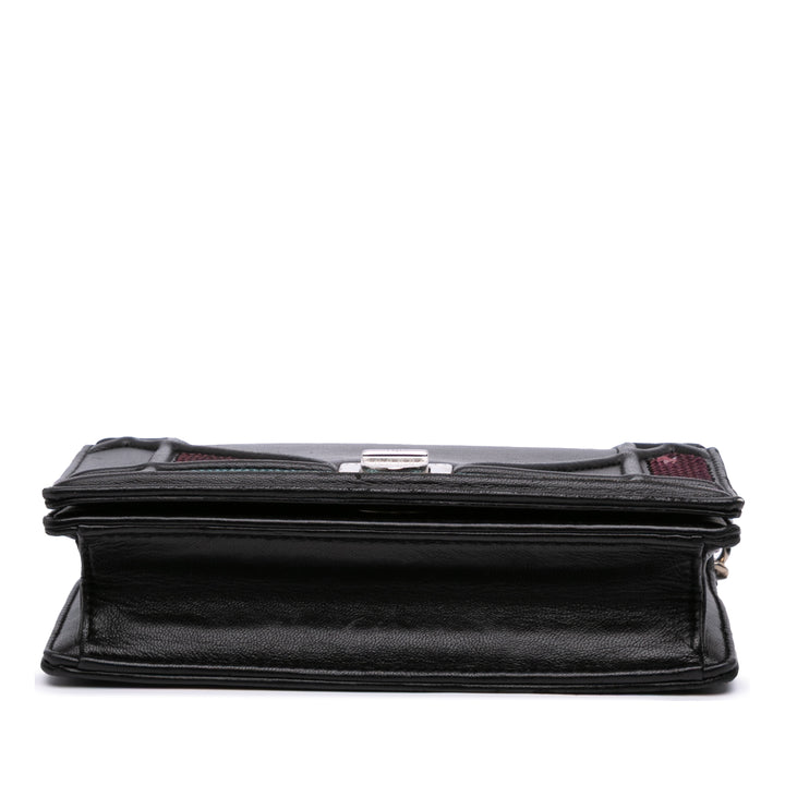 Dior Mini Cuir d’agneau Sequins Diorama Flap Noir – GABY PARIS Authentique