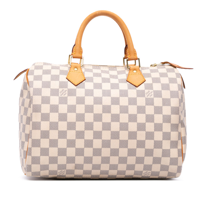 Damier Azur Speedy 30 White - Gaby Paris