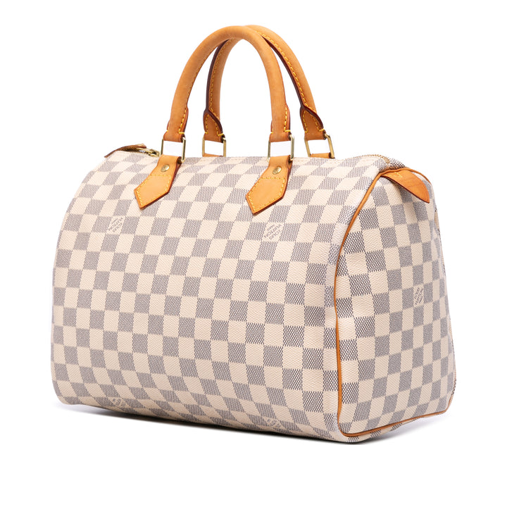 Damier Azur Speedy 30 White - Gaby Paris