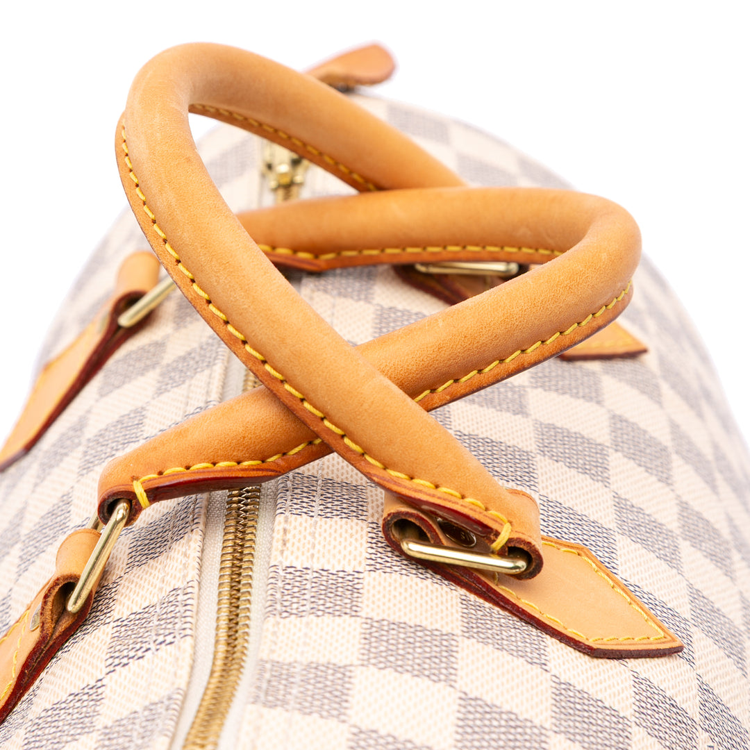 Damier Azur Speedy 30 White - Gaby Paris