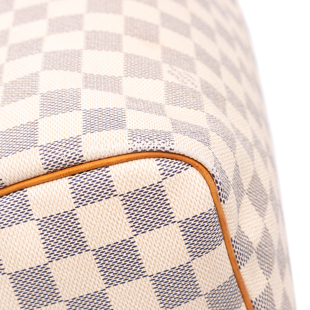 Damier Azur Speedy 30 White - Gaby Paris