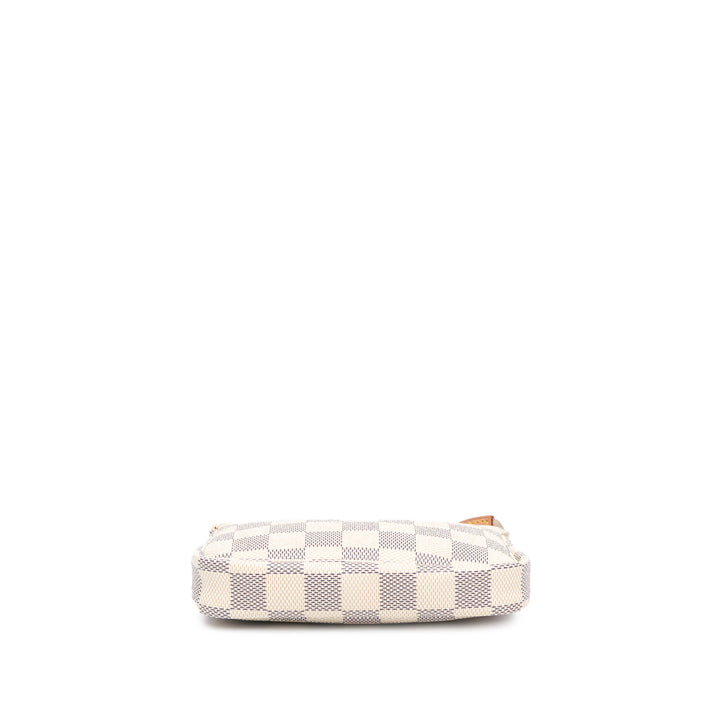 Damier Azur Mini Pochette Accessoires White - Gaby Paris
