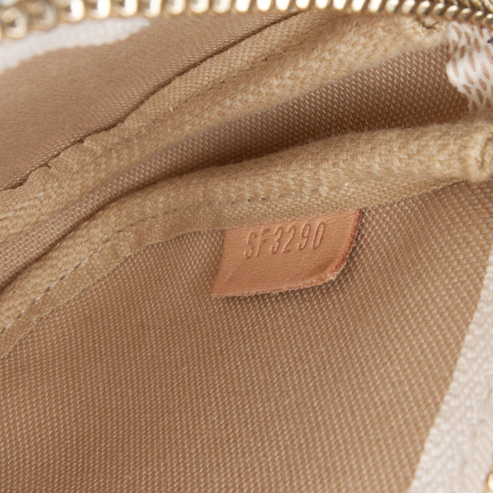 Damier Azur Mini Pochette Accessoires White - Gaby Paris