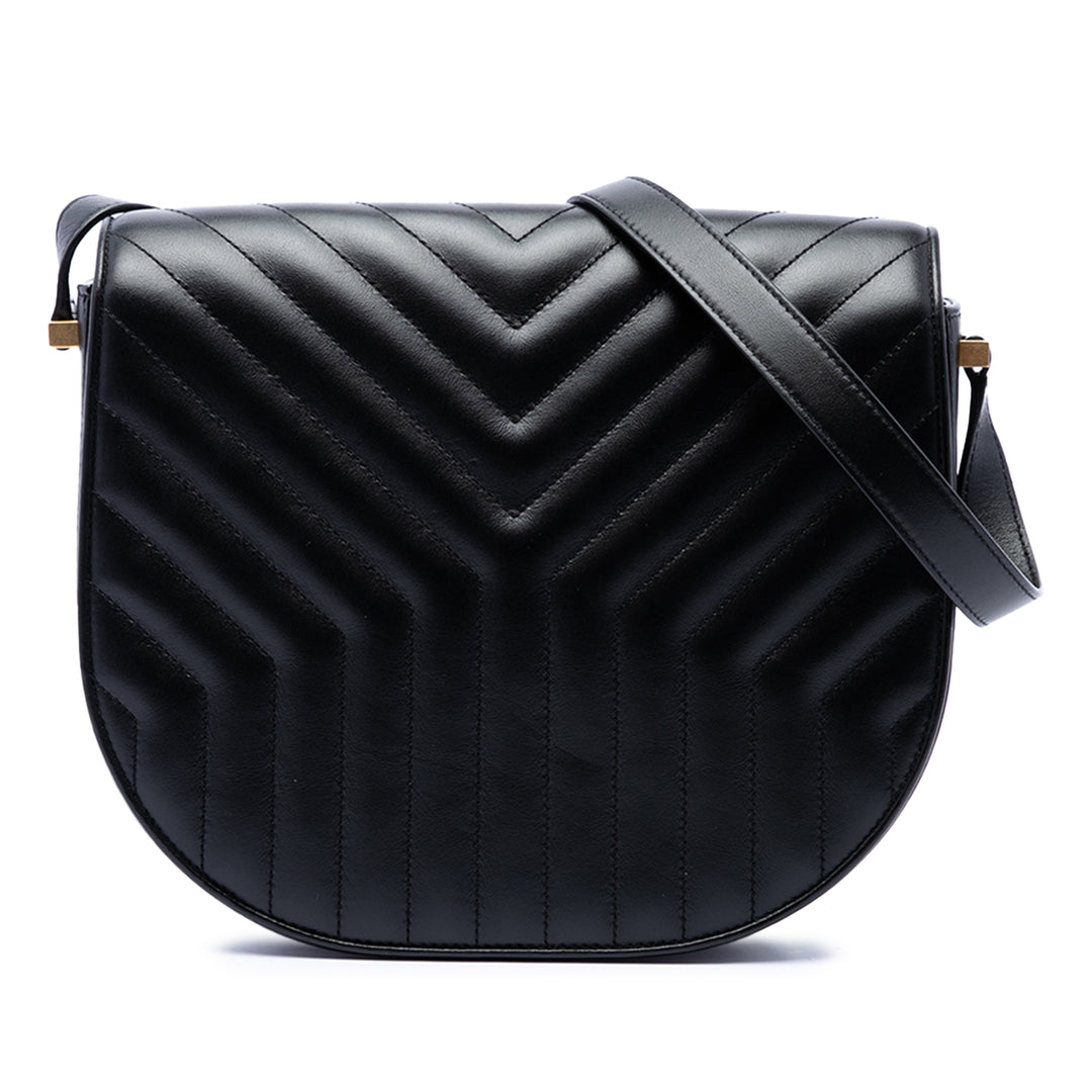 Matelasse Joan Sac Moyen Cuir de veau Noir