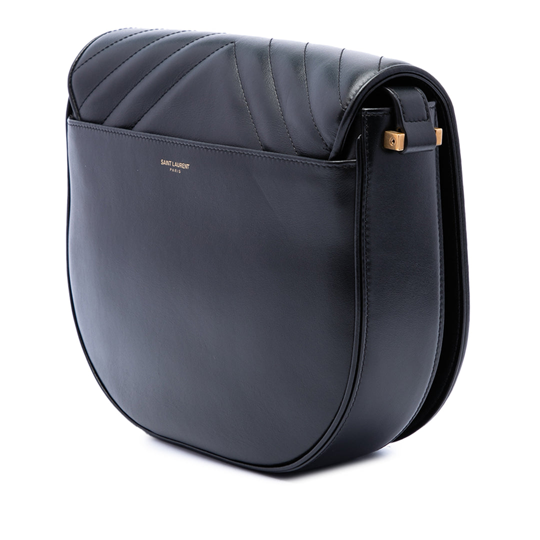 Matelasse Joan Sac Moyen Cuir de veau Noir
