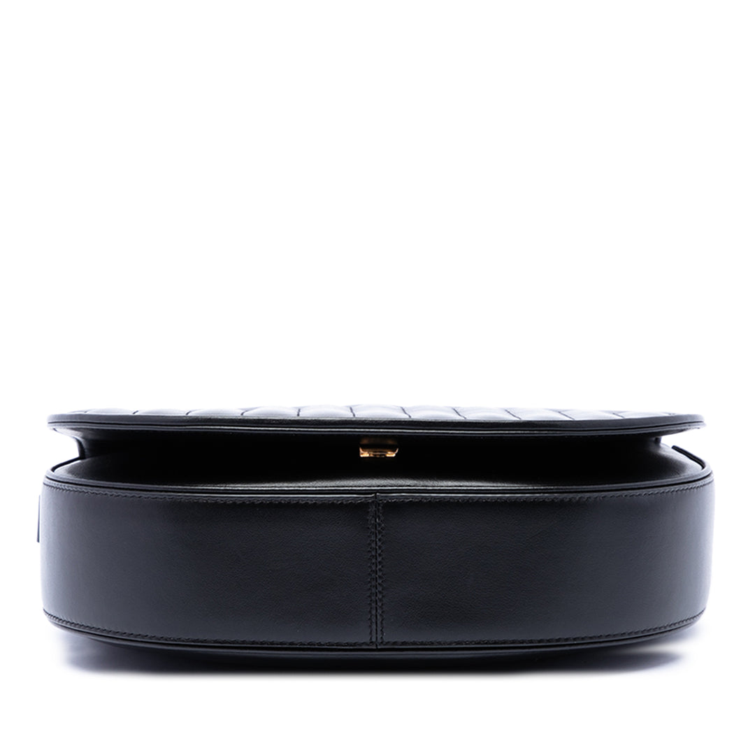 Matelasse Joan Sac Moyen Cuir de veau Noir