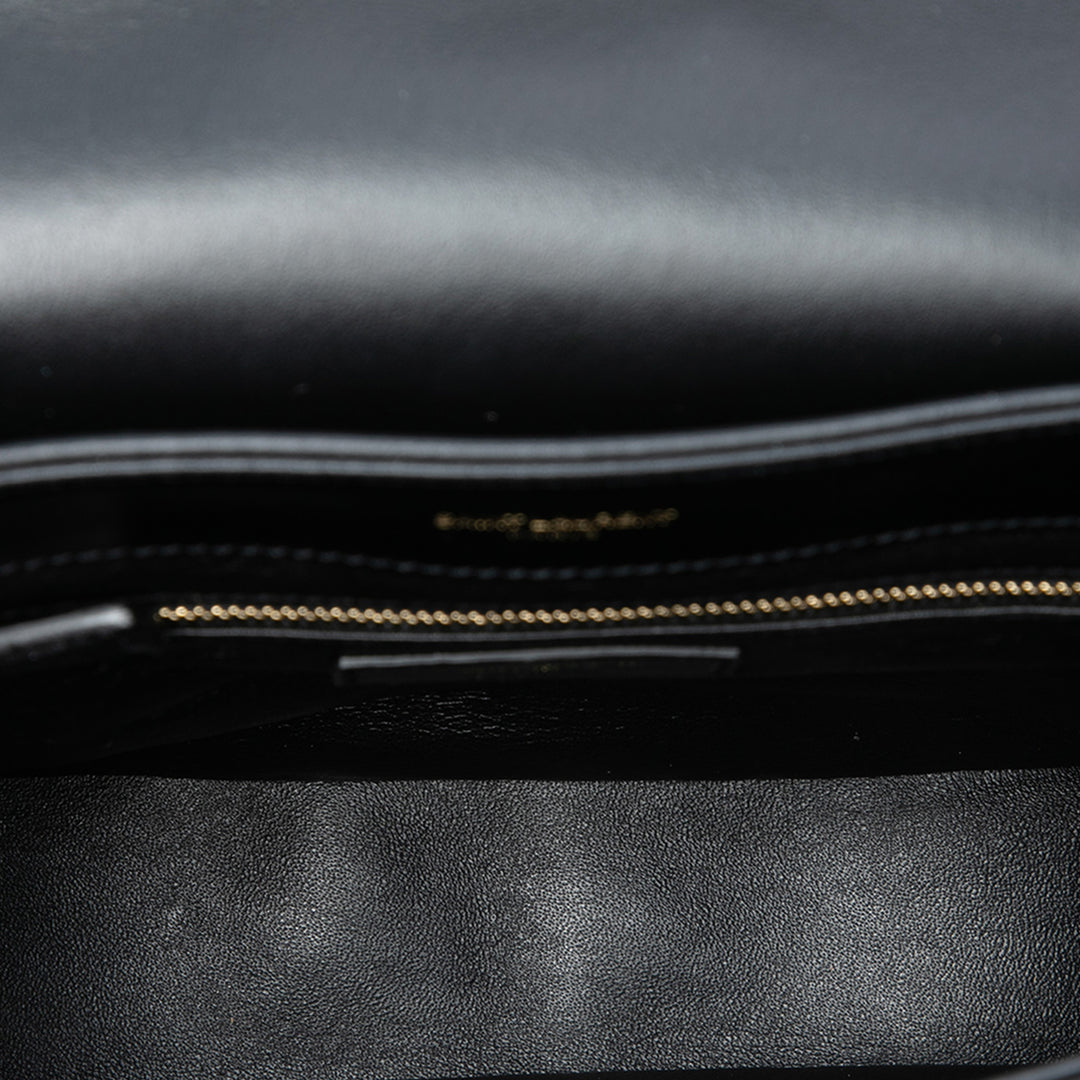 Matelasse Joan Sac Moyen Cuir de veau Noir