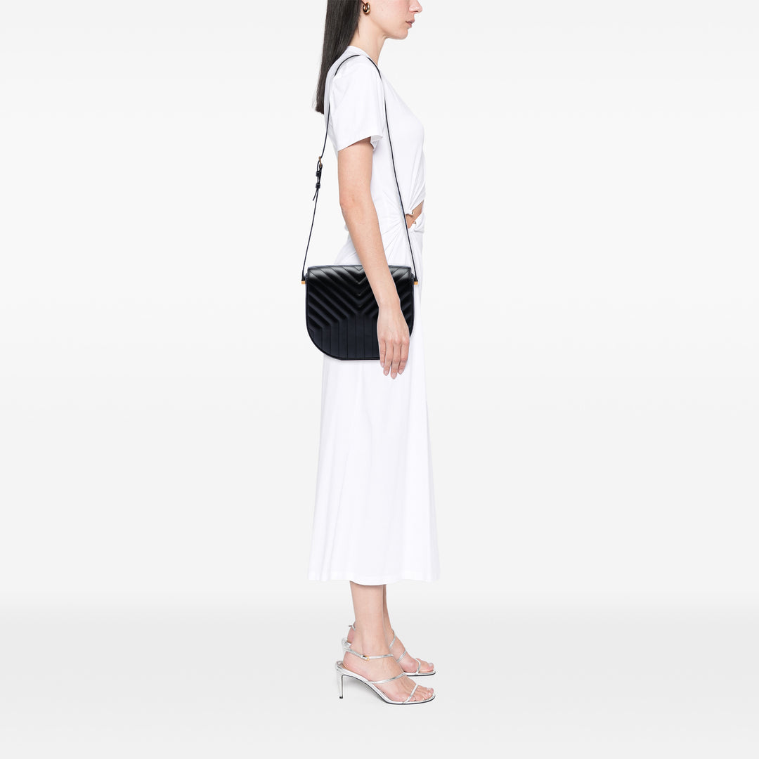 Matelasse Joan Sac Moyen Cuir de veau Noir