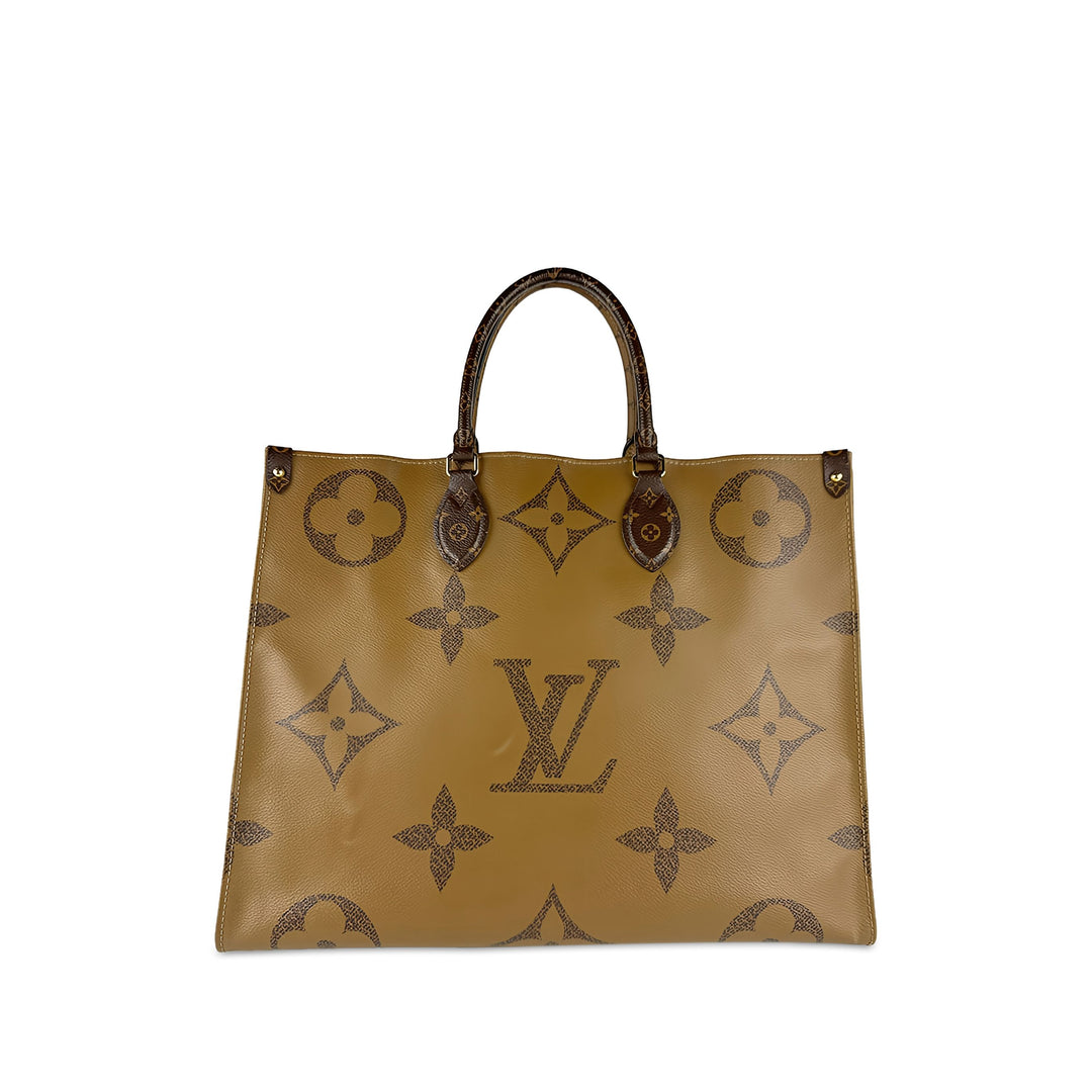 Louis Vuitton Giant OnTheGo GM Monogram Reverse Marron – vue 2 – GABY PARIS