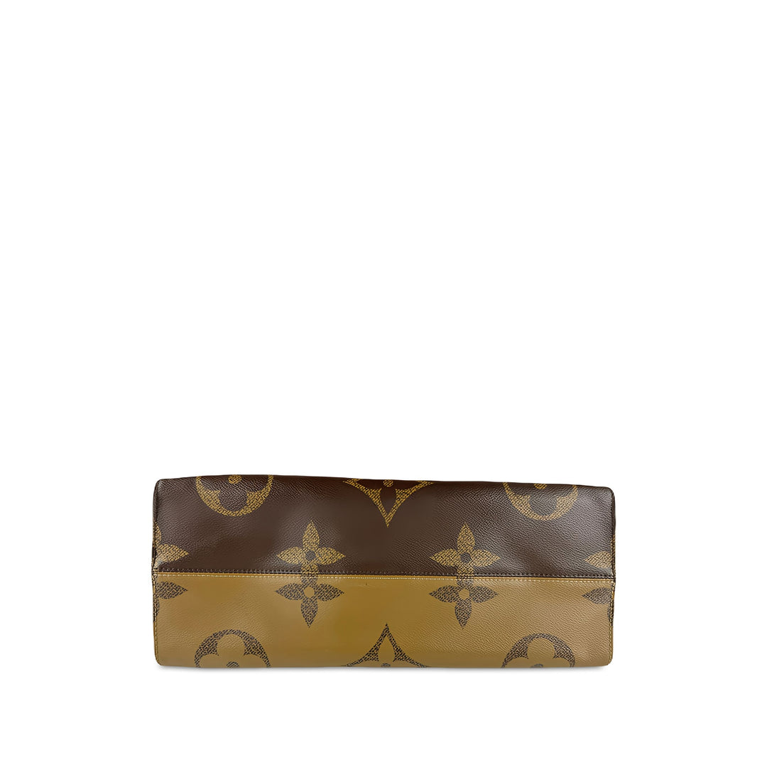 Louis Vuitton Giant OnTheGo GM Monogram Reverse Marron – vue 3 – GABY PARIS
