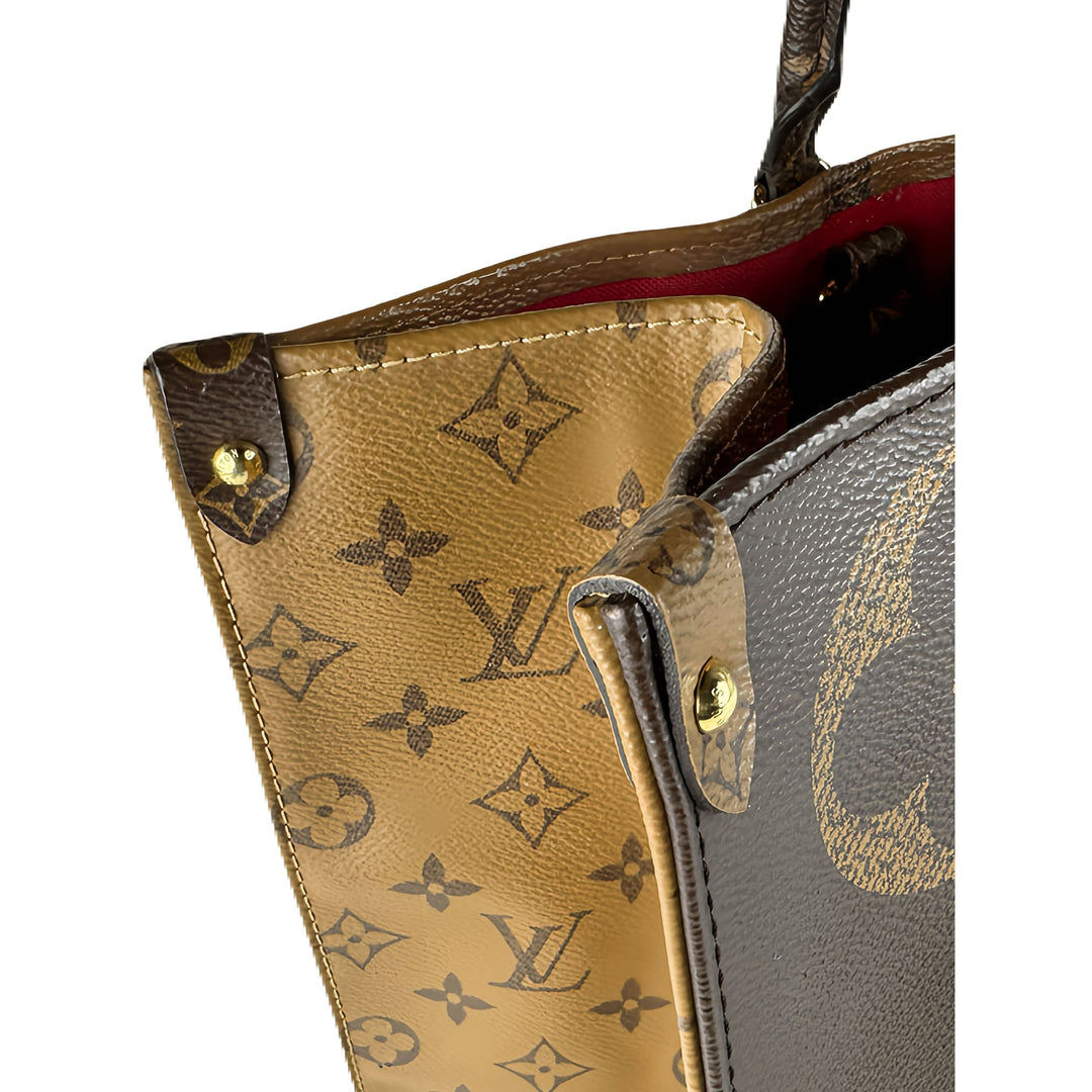 Louis Vuitton Giant OnTheGo GM Monogram Reverse Marron – vue 9 – GABY PARIS
