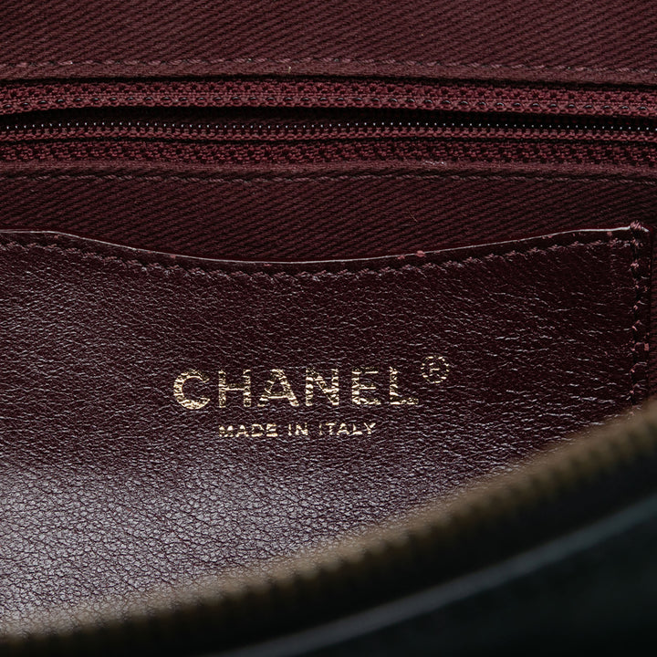 Chanel Large Matelassé Iridescent Cuir de veau Shiva à rabat