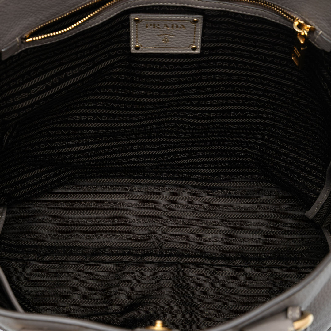 Prada Vitello Daino Open Convertible Cabas