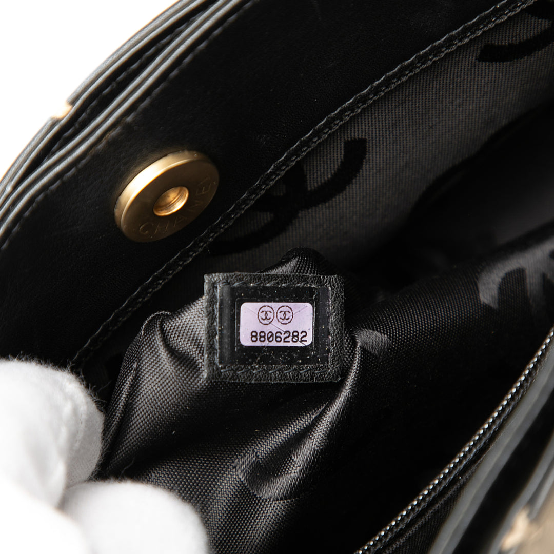 Chanel Small CC Matelassé Cuir de veau Wild Stitch Cabas