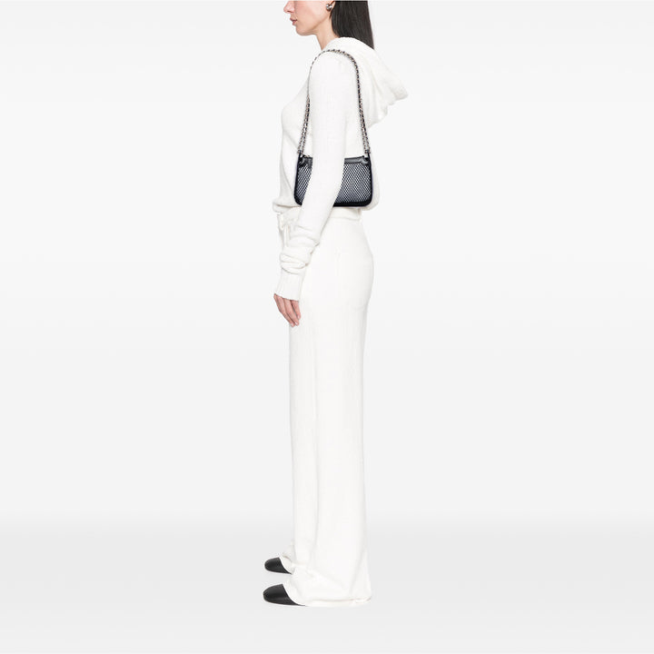 Chanel CC Mesh et brillant Cuir d'agneau Pochette avec chaîne