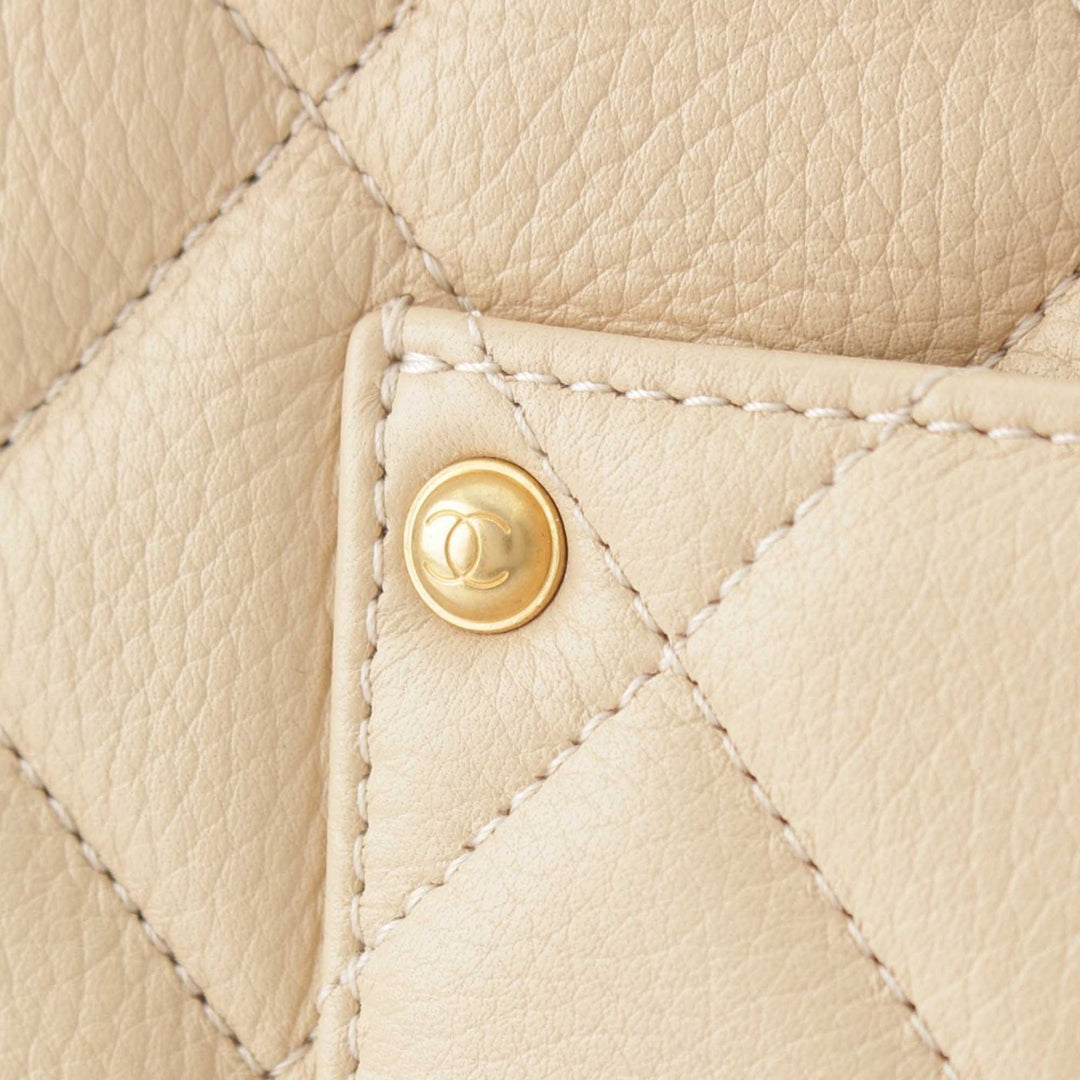 XXL Matelassé Rabat simple Cuir d'agneau Beige