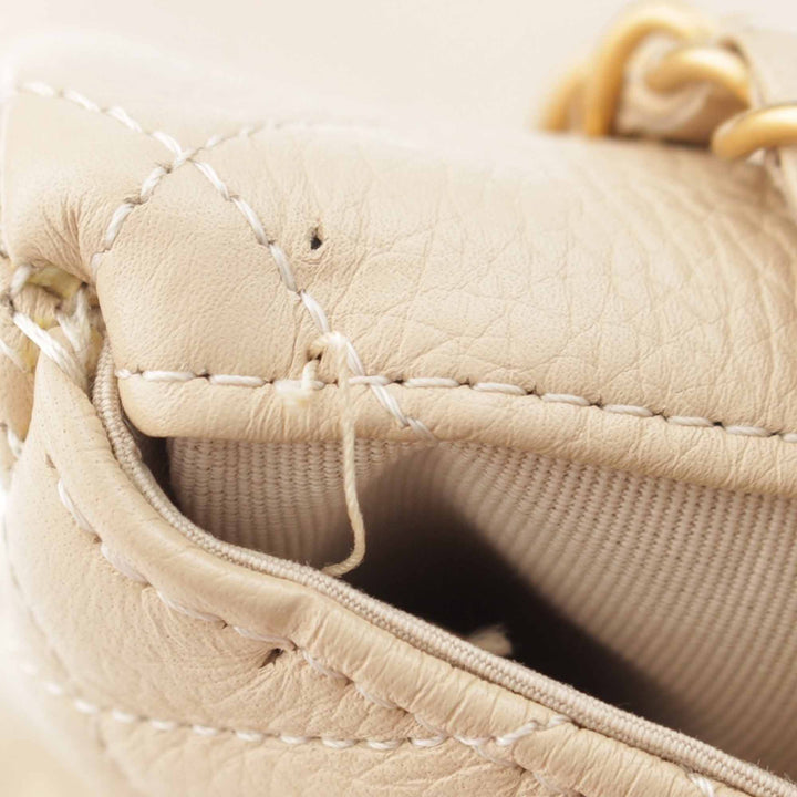 XXL Matelassé Rabat simple Cuir d'agneau Beige
