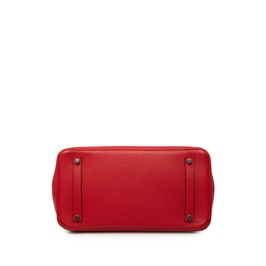 Hermès Sac à main Birkin Retourne 35 Clémence Rouge – vue 3 – GABY PARIS