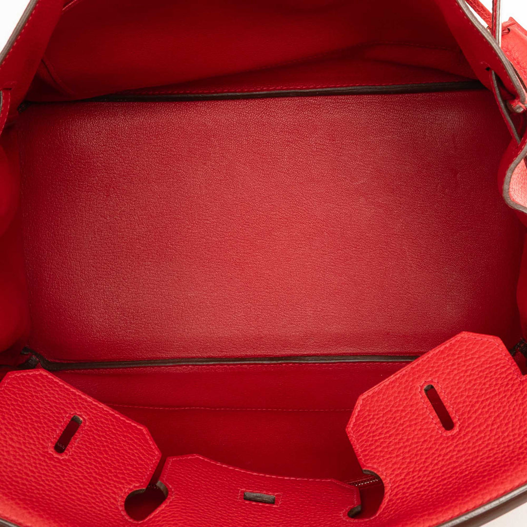 Hermès Sac à main Birkin Retourne 35 Clémence Rouge – vue 4 – GABY PARIS