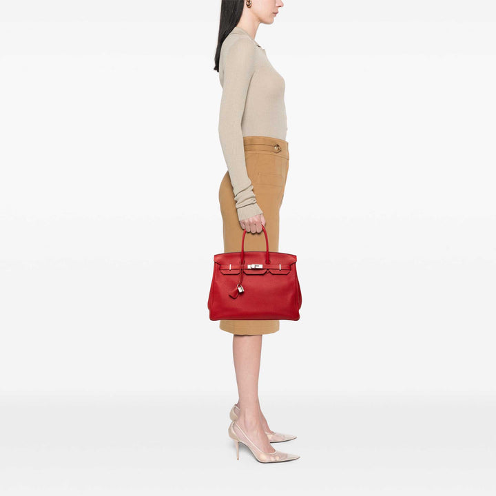 Hermès Sac à main Birkin Retourne 35 Clémence Rouge – vue 6 – GABY PARIS