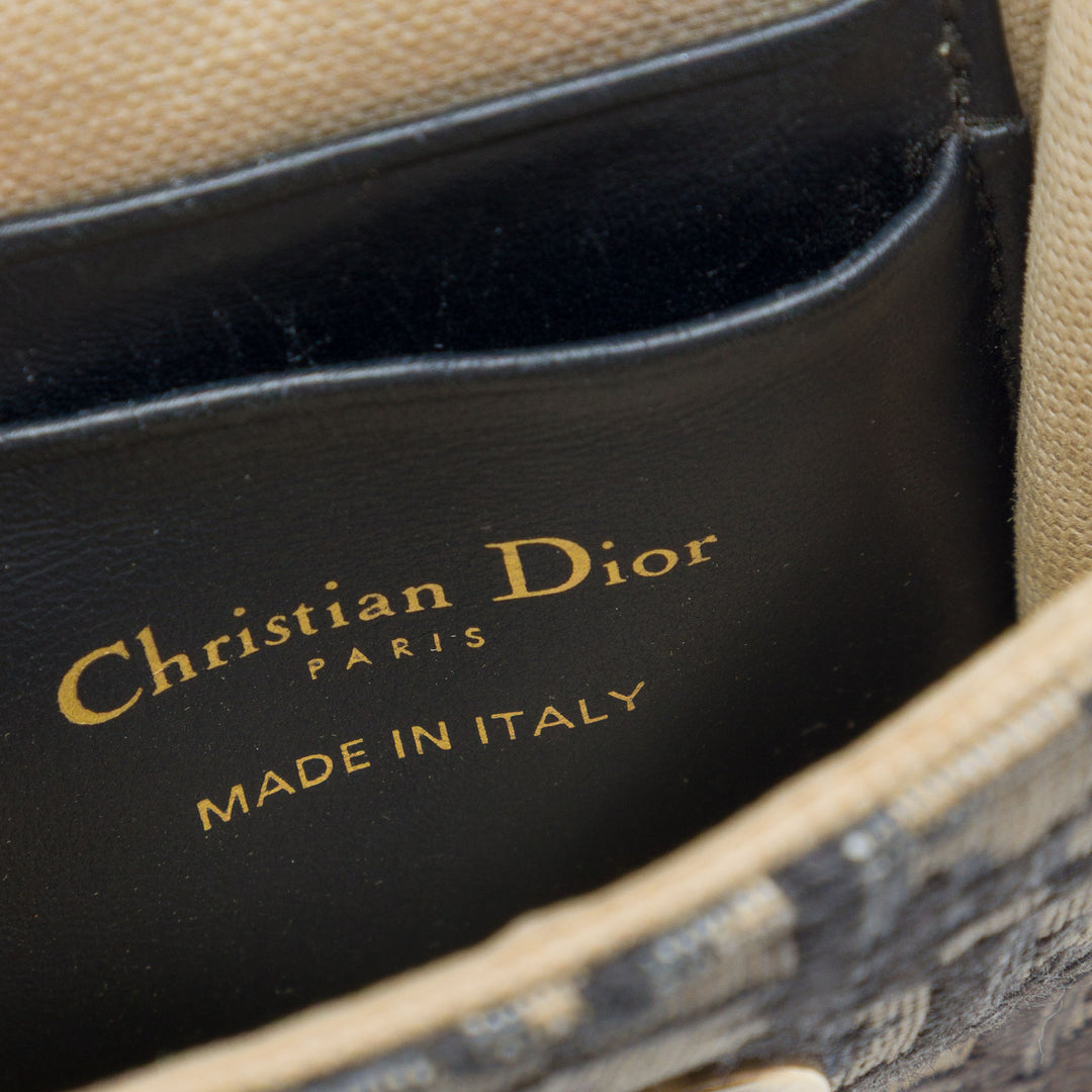 Dior Oblique Toile Saddle Phone Holder Sac porté croisé