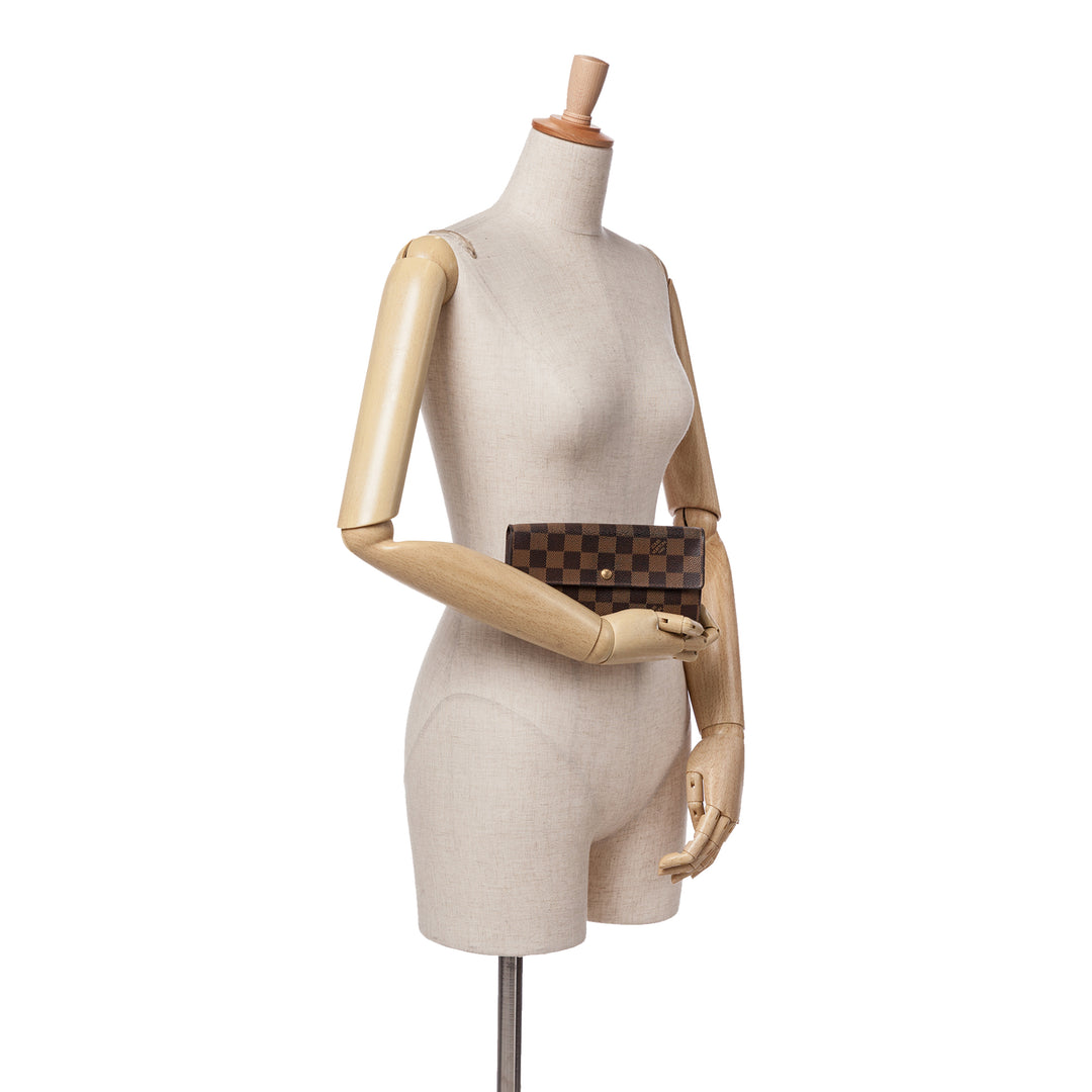 Damier Ebene Sarah Wallet Brown - Gaby Paris