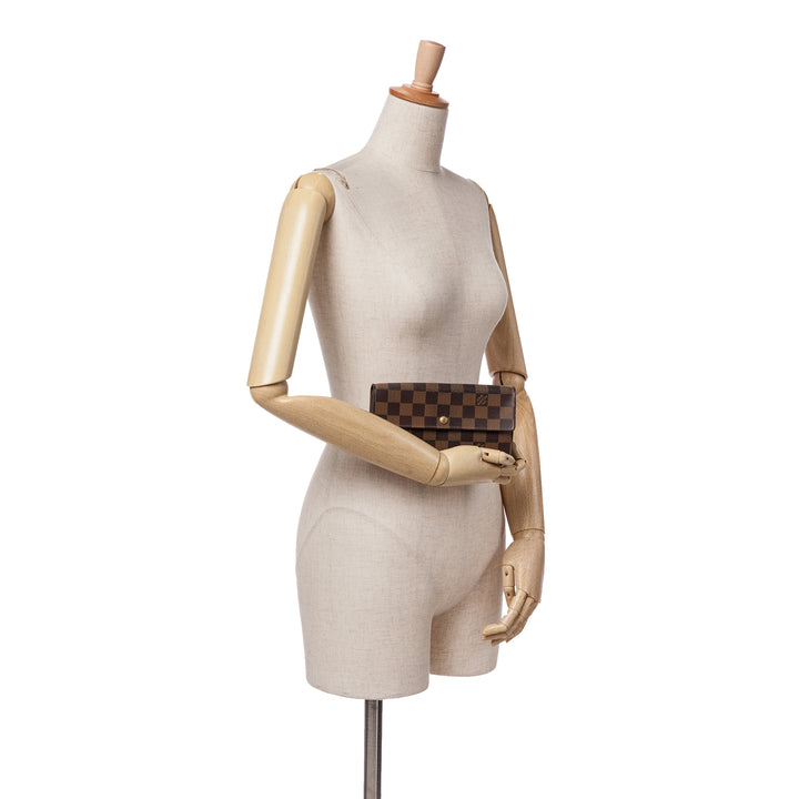Damier Ebene Sarah Wallet Brown - Gaby Paris