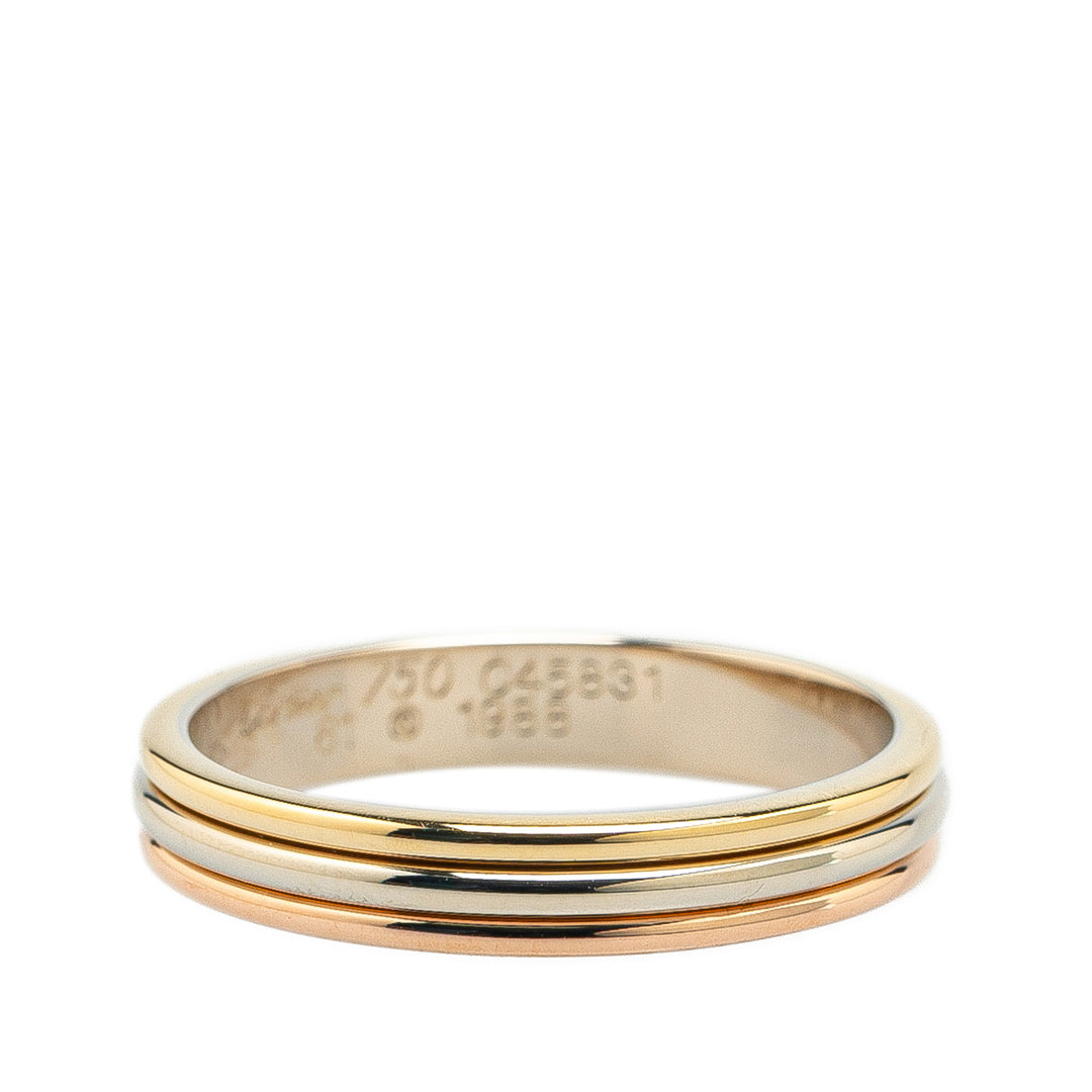 Tricolor 18K Trinity Wedding Band Ring Gold - Gaby Paris